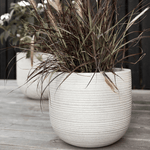 Blumentöpfe - Grooved grau von Hübsch Interior
