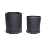 Blumentöpfe - Podium schwarz von Hübsch Interior