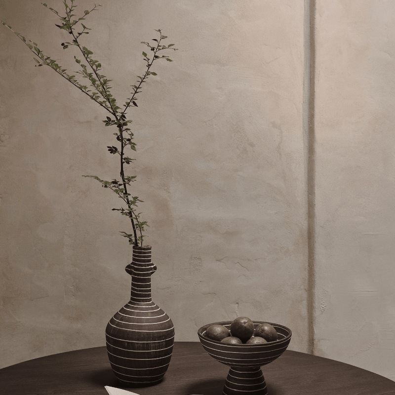 Bowl - Brura coffee/white von Ferm Living