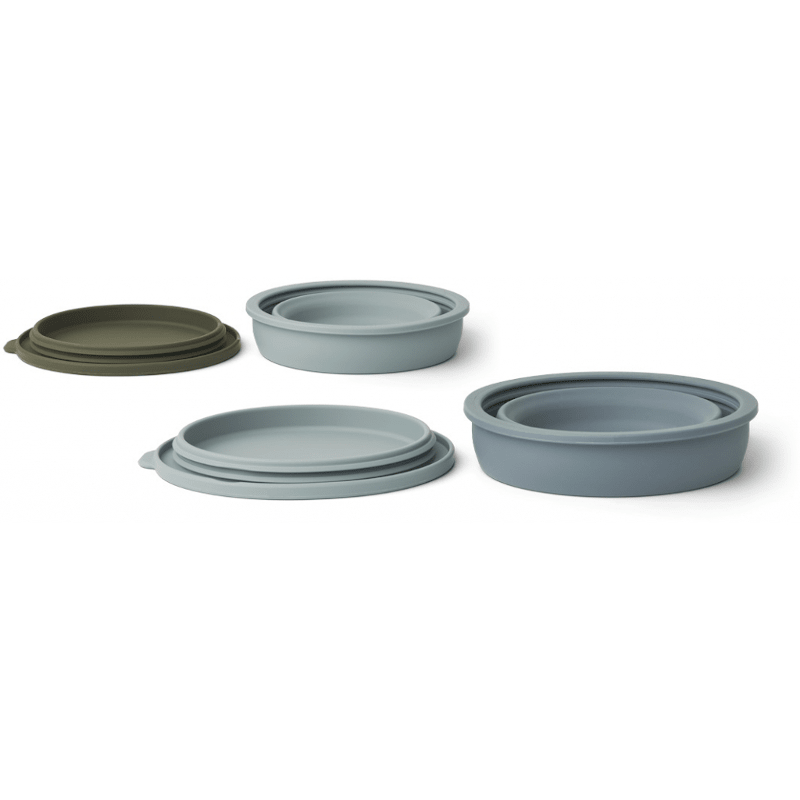Bowl - Dale foldable 2er Set blue multi mix von Liewood