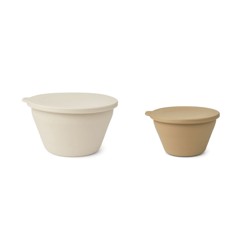 Bowl – Dale foldable 2er Set sandy/oat mix von Liewood