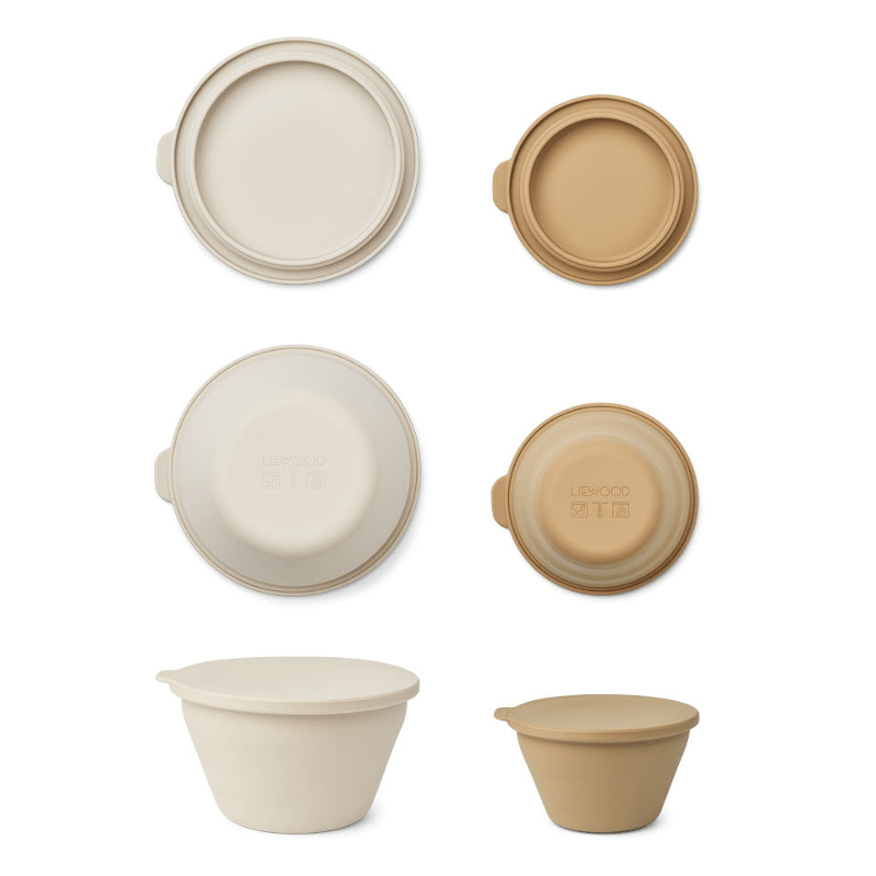 Bowl – Dale foldable 2er Set sandy/oat mix von Liewood