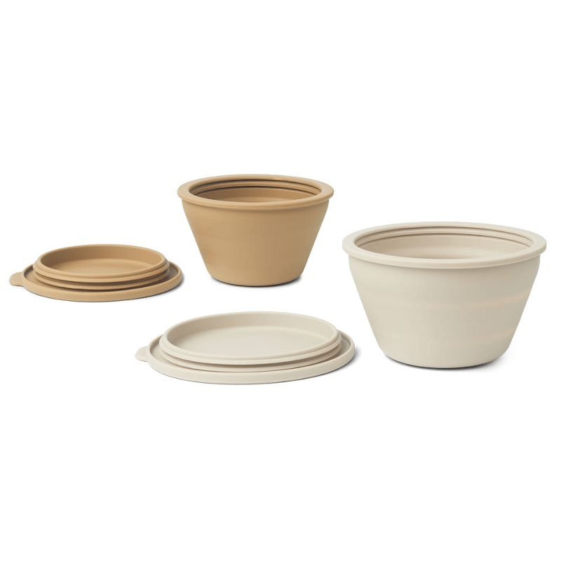 Bowl – Dale foldable 2er Set sandy/oat mix von Liewood