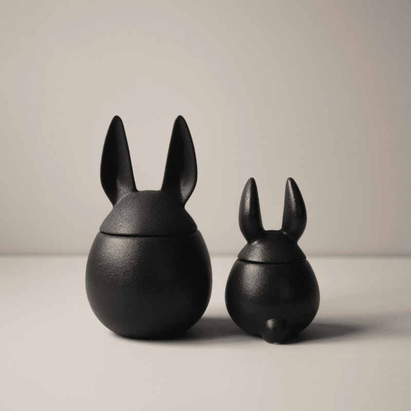 Bowl - Rabbit cast iron black S von dbkd