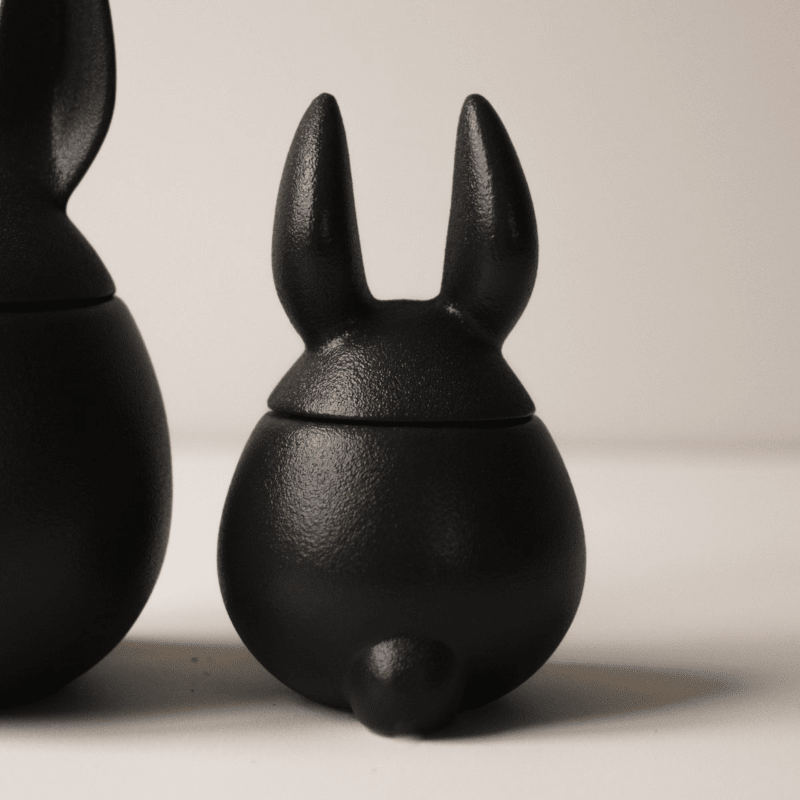 Bowl - Rabbit cast iron black S von dbkd