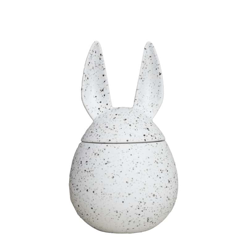 Bowl - Rabbit weiss mit Dots L von dbkd