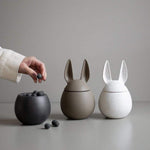 Bowl - Rabbit weiss mit Dots L von dbkd