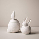 Bowl - Rabbit weiss mit Dots L von dbkd