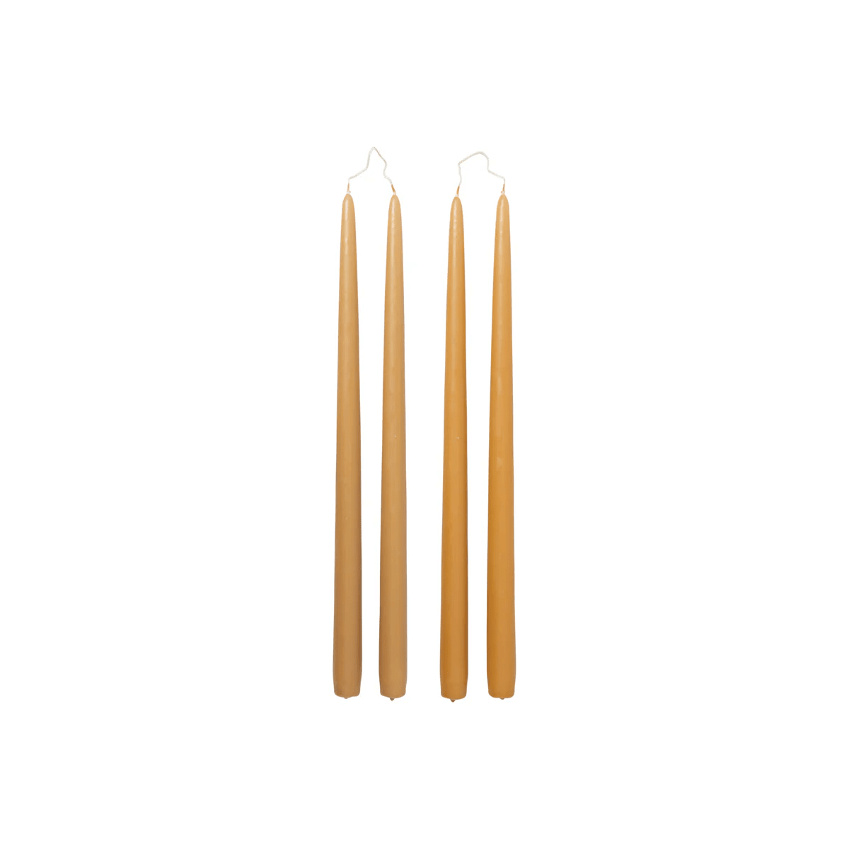broste copenhagen - Kerzen Getaucht golden yellow 4er Set