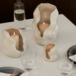 Broste Copenhagen - Teelichthalter Hekla white cream M