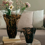 Broste Copenhagen - Vase Liva brown Leopard L