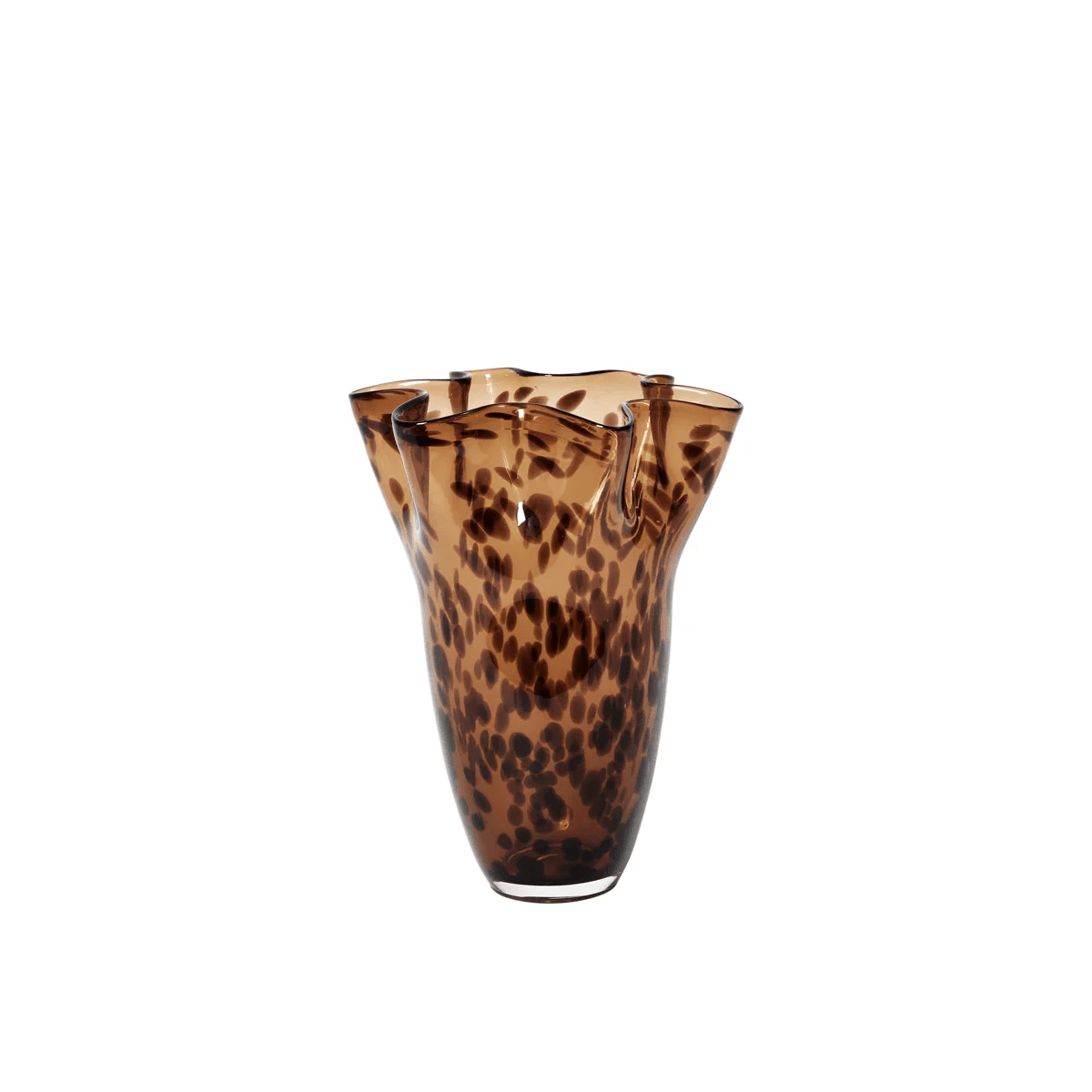 Broste Copenhagen - Vase Liva brown Leopard L