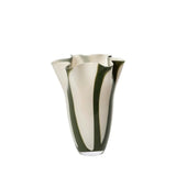 broste copenhagen - Vase Liva green/cream L

