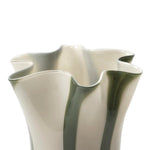 broste copenhagen - Vase Liva green/cream L

