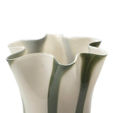 broste copenhagen - Vase Liva green/cream S

