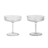 Champagnerglas - Ripple klar 2er Set von Ferm Living