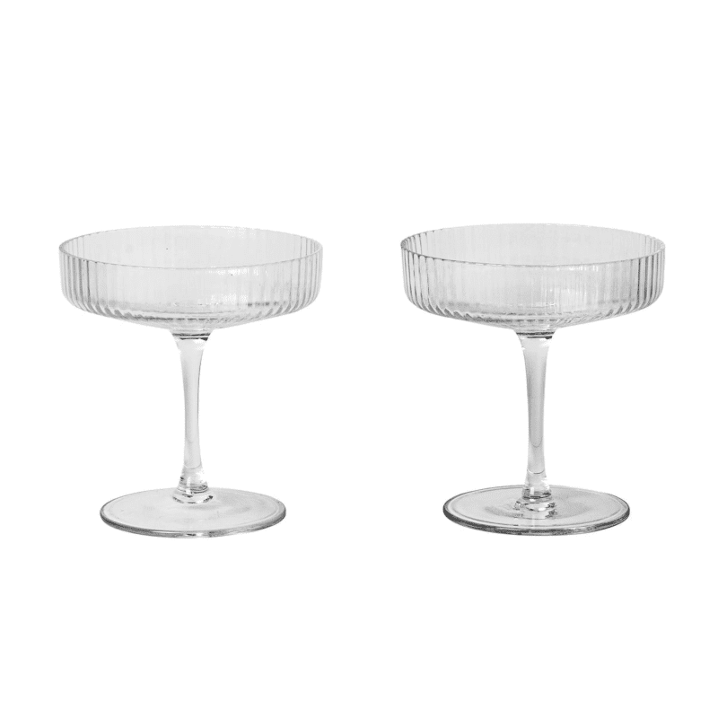Champagnerglas - Ripple klar 2er Set von Ferm Living