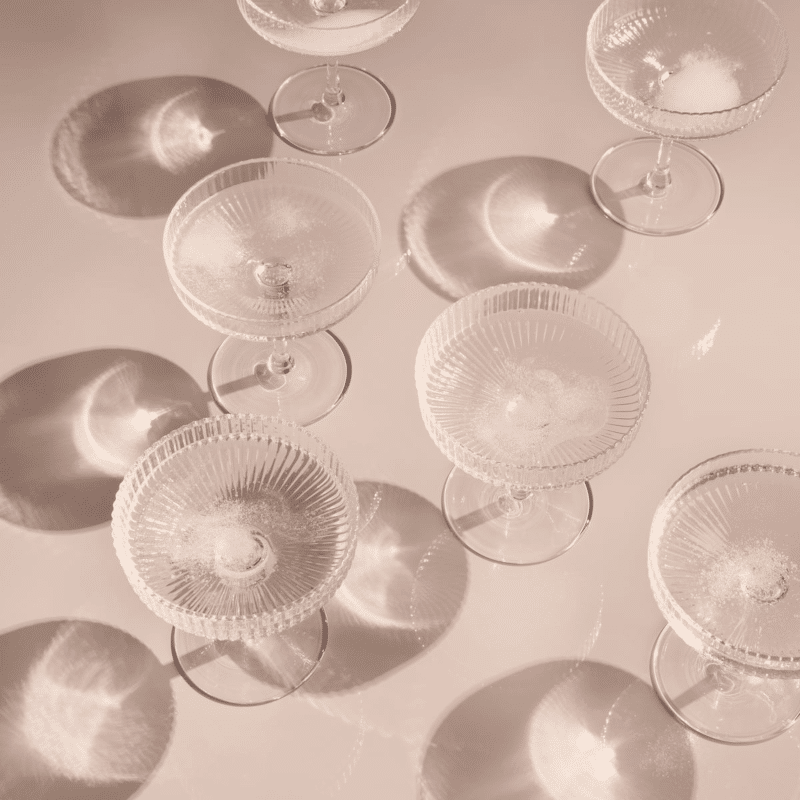 Champagnerglas - Ripple klar 2er Set von Ferm Living