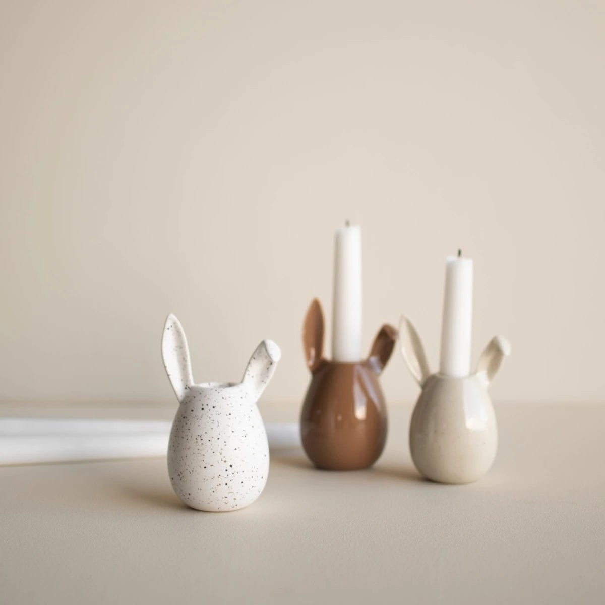 dbkd - Kerzenhalter Rabbit shiny nougat