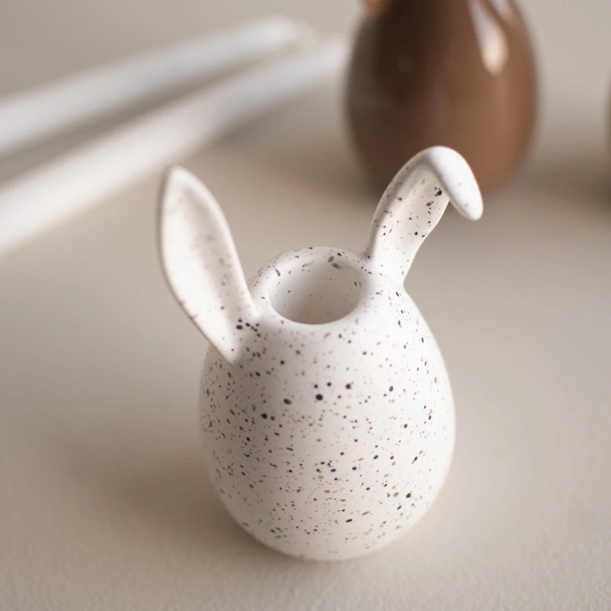 dbkd - Kerzenhalter Rabbit white dot