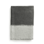 Decke - Double Throw light grey/dark grey von Woud