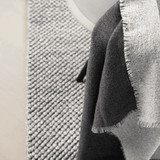 Decke - Double Throw light grey/dark grey von Woud