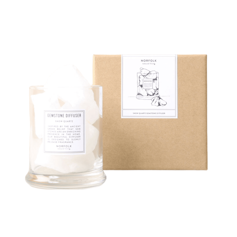 Diffuser - Gemstone Schneequartz weiss von Norfolk Natural Living