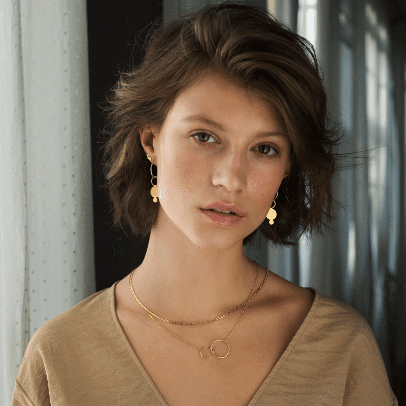 Double Plain Necklace gold von Pernille Corydon