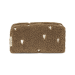 Etui - Pouch Braun mit Teddyherzen von Studio Noos