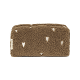 Etui - Pouch Braun mit Teddyherzen von Studio Noos
