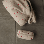 Etui - Pouch Ecru mit Teddyherzen von Studio Noos