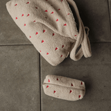 Etui - Pouch Ecru mit Teddyherzen von Studio Noos