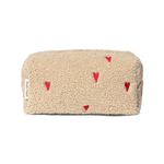 Etui - Pouch Ecru mit Teddyherzen von Studio Noos