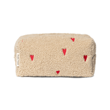 Etui - Pouch Ecru mit Teddyherzen von Studio Noos