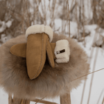 Fäustlinge - Lammfell camel von Van Buren