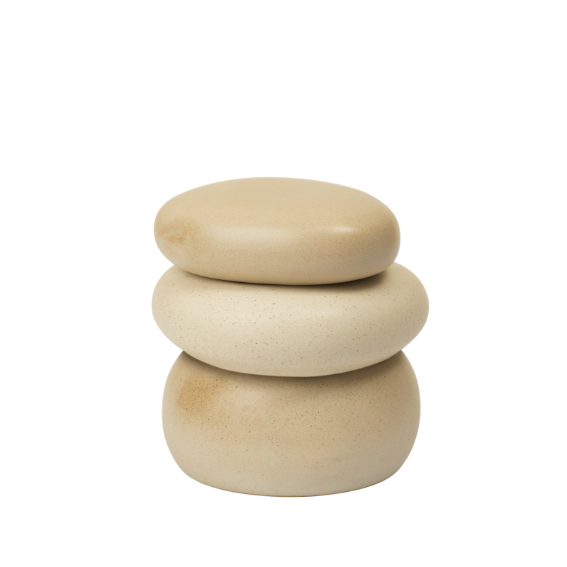 Ferm Living - Aufbewahrung  Pebble Box sand/cream L