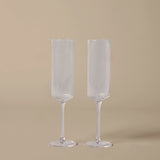 Ferm Living - Champagner Flutes Ripple klar 2er Set