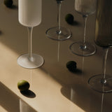 Ferm Living - Champagner Flutes Ripple klar 2er Set