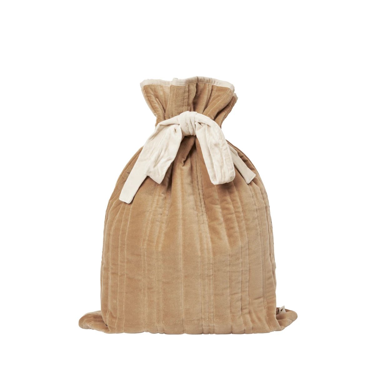 Ferm Living - Geschenksack Vari Quilted Velvet tan