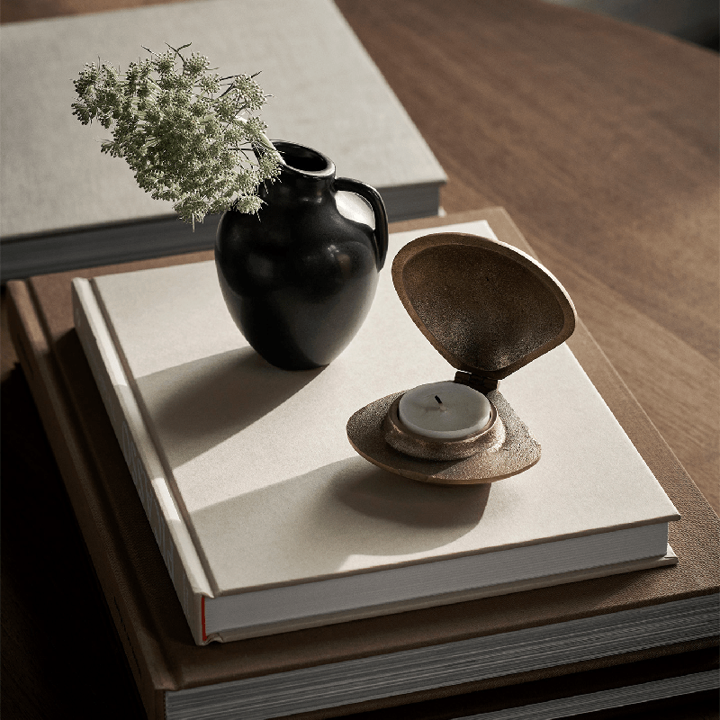 Ferm Living - Kerzenhalter Clam Brass