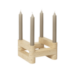 Ferm Living - Kerzenständer Newel Modular Travertine