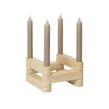 Ferm Living - Kerzenständer Newel Modular Travertine
