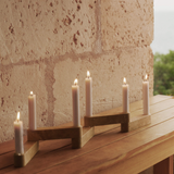 Ferm Living - Kerzenständer Newel Modular Travertine