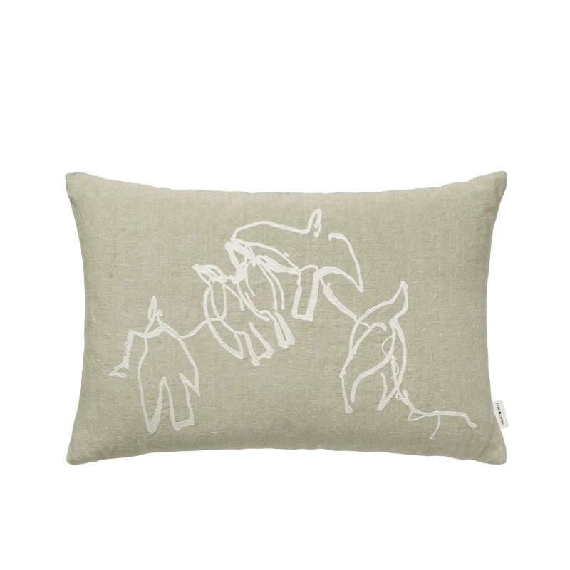 Ferm Living - Kissen Vuelo Elm Green