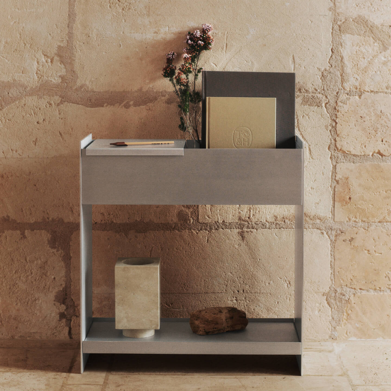 Ferm Living - Lager Plant Box w. Shelf Aluminium