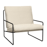 Ferm Living - Lounge Chair Desert 1er Pure Bouclé Black/Off White