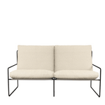 Ferm Living - Lounge Chair Desert 2er Pure Bouclé Black/Off White
