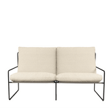 Ferm Living - Lounge Chair Desert 2er Pure Bouclé Black/Off White