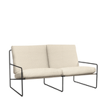 Ferm Living - Lounge Chair Desert 2er Pure Bouclé Black/Off White