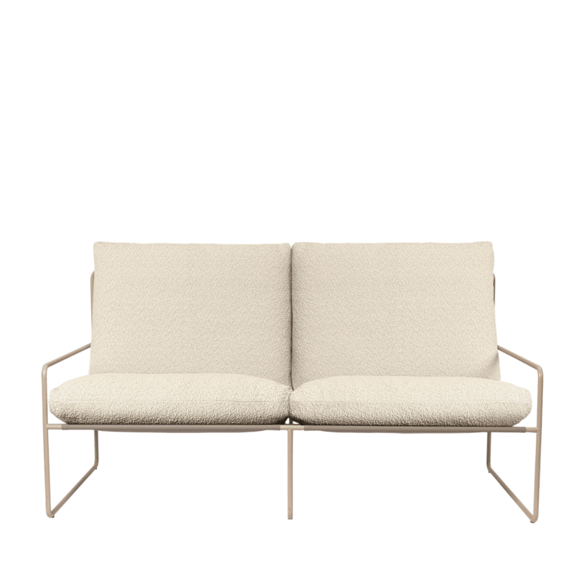 Ferm Living - Lounge Chair Desert 2er Pure Bouclé Cashmere/Off White